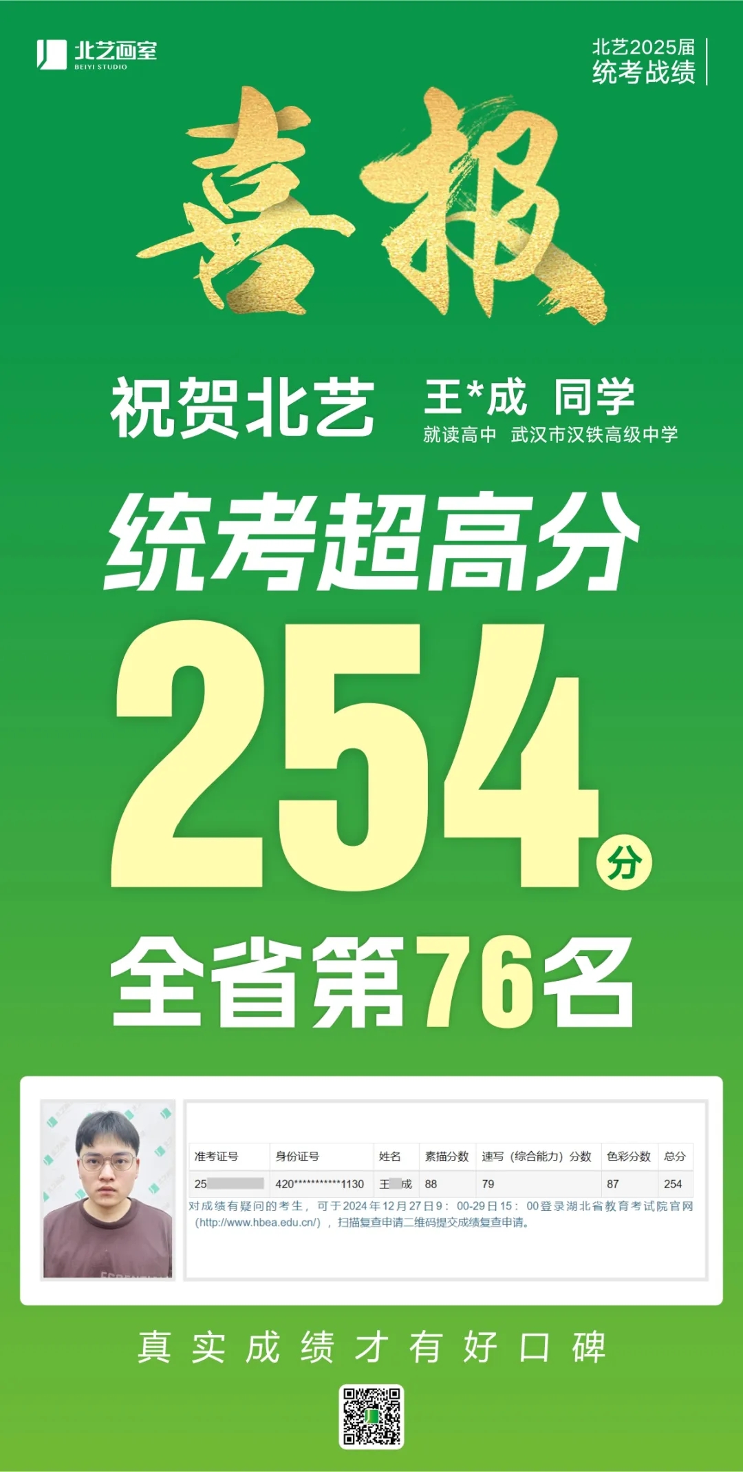 武汉k8凯发(中国)天生赢家·一触即发2025届美术统考成绩