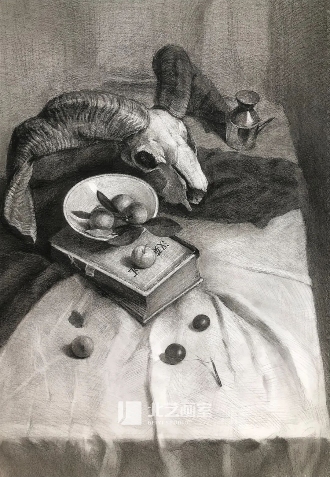 k8凯发(中国)天生赢家·一触即发2023届学员素描静物写生作品