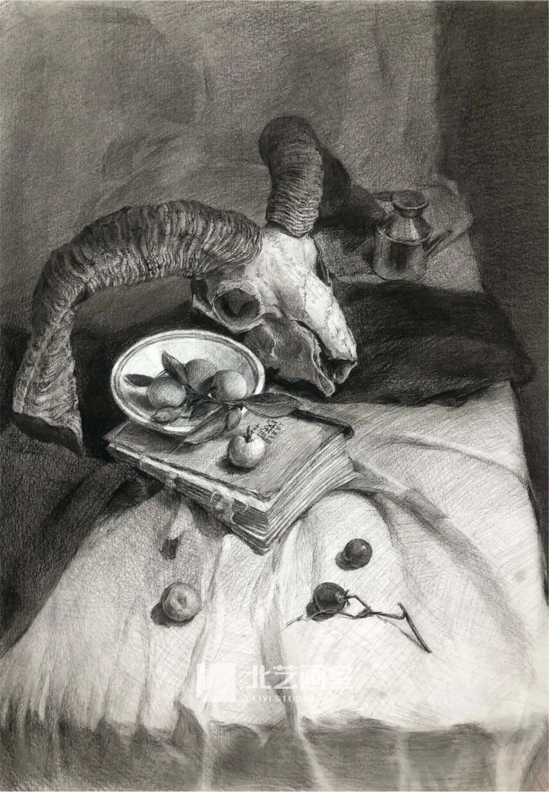 k8凯发(中国)天生赢家·一触即发2023届学员素描静物写生作品