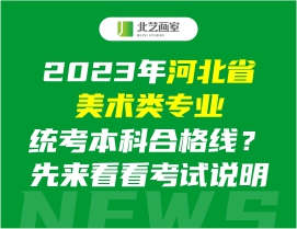 2023年河北省美术类专业统考本科合格线？先来看看考试说明