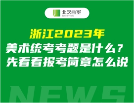 浙江2023年美术统考考题是什么？先看看报考简章怎么说