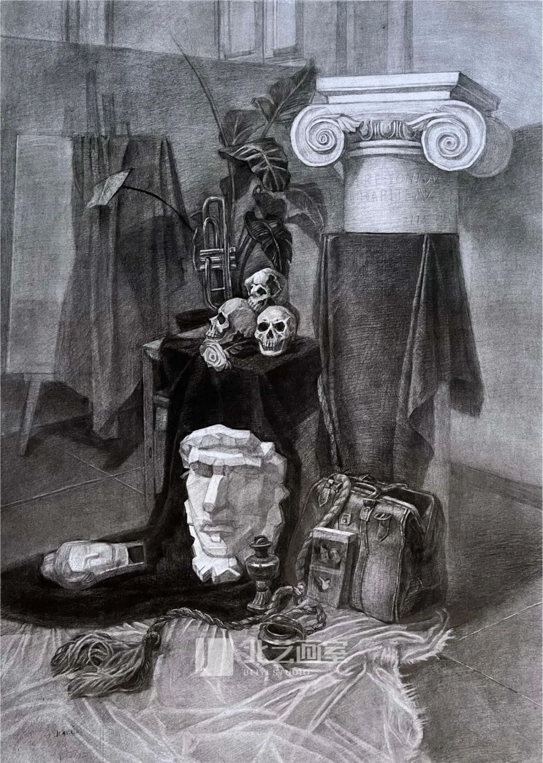 k8凯发(中国)天生赢家·一触即发2023届学员素描静物写生作品（六）