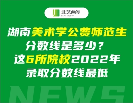 湖南美术学公费师范生分数线是多少？这6所院校2022年录取分数线最低