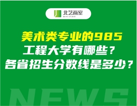 美术类专业的985工程大学有哪些？各省招生分数线是多少？
