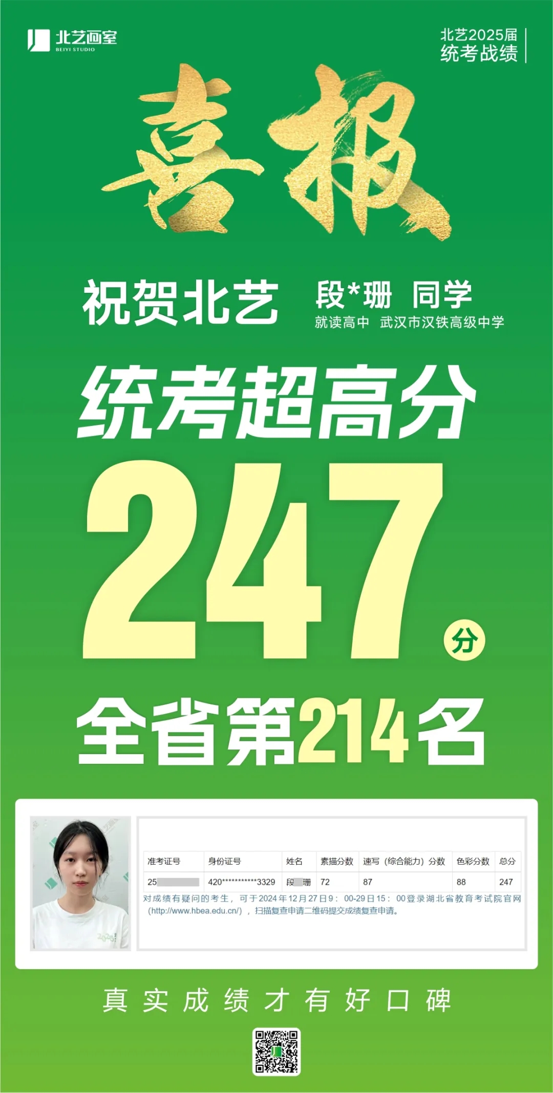 武汉k8凯发(中国)天生赢家·一触即发2025届美术统考成绩