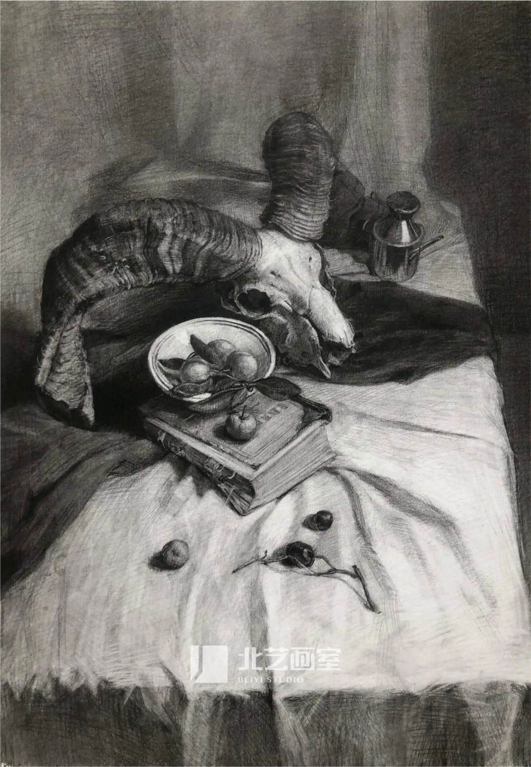 k8凯发(中国)天生赢家·一触即发2023届学员素描静物写生作品