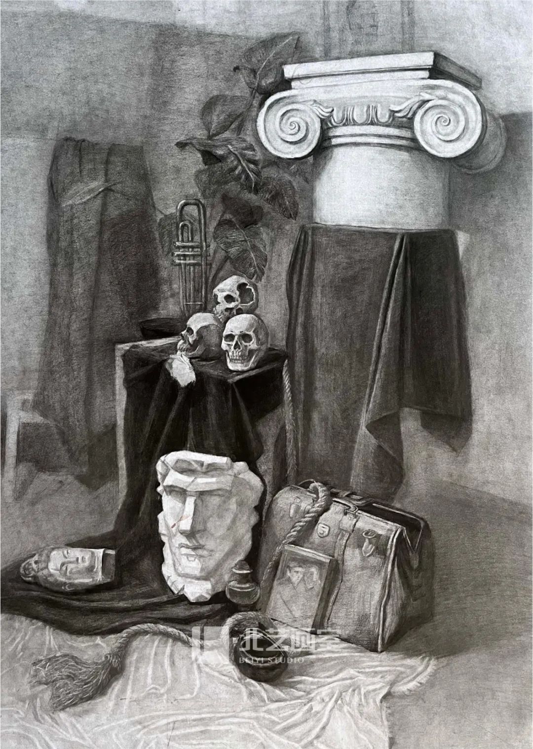 k8凯发(中国)天生赢家·一触即发2023届学员素描静物写生作品（六）